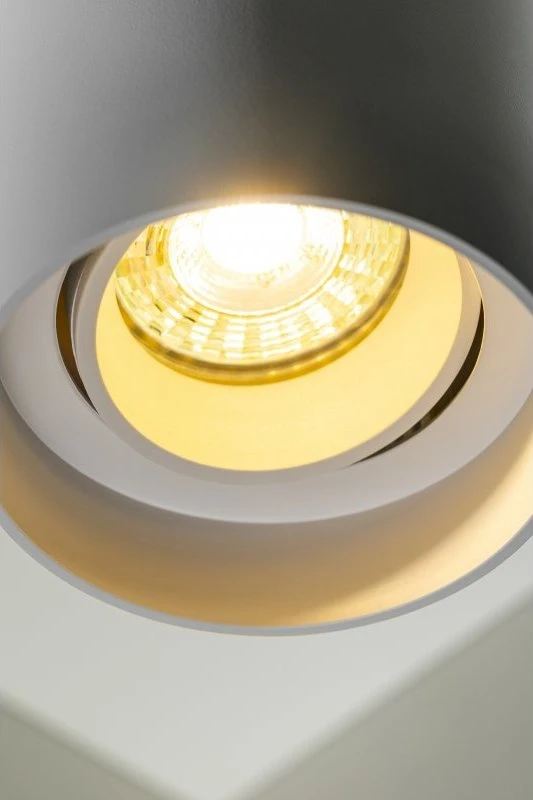 GTV Lubinis šviestuvas RESTO, PC, φ80x125mm, IP20, maks. 20W, apvalus, baltas