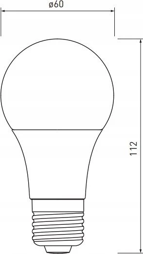 GTV LED šviesos šaltinis reguliuojamas A60, 10W, 820lm, E27, 4000K, AC220-240V/50-60Hz, RA>80,