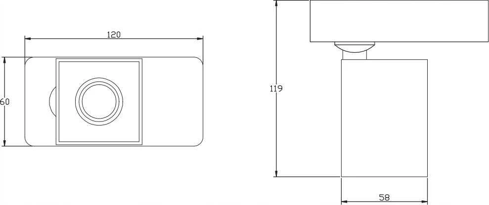 Sieninis šviestuvas RENO sieninis LED šviestuvas (baltas, 20W, IP20) GTV OS-REN20WKW1-10