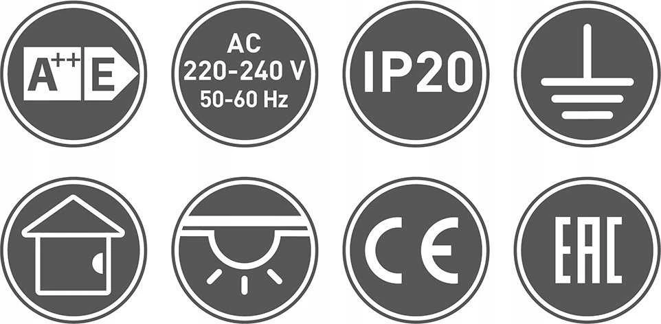 Sieninis šviestuvas RENO sieninis LED šviestuvas (baltas, 20W, IP20) GTV OS-REN20WKW1-10