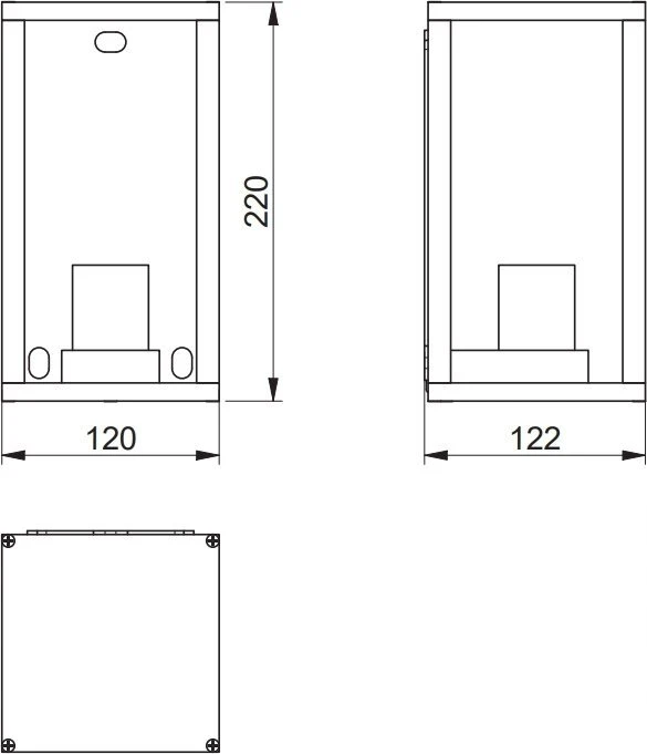 Sieninis šviestuvas GTV Sodo šviestuvas VENTANA-AU,E27, MAX.20W,IP54,AC220-240V,50-60Hz,viršutinis šviestuvas ties