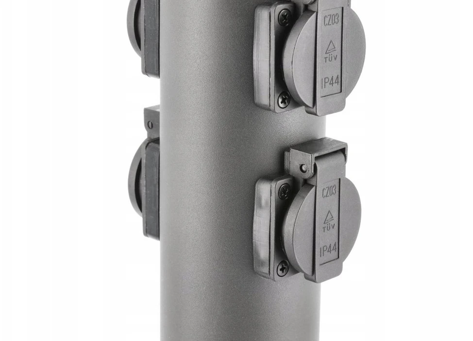 GTV Sodo stulpelis CORTA-P 36, IP54 4*Schuko lizdai, maks. 3500W, stulpelis, grafitas