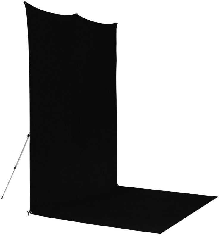 Fotografijos Fonas Rinkinys - Westcott X Drop Pro 8' x 13' Rauko Atsparus Juodas
