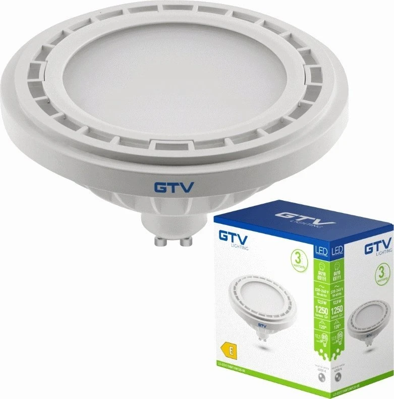 GTV LED lemputė Gtv LD-ES111NW13W120-00 12,5W GU10 ES111 4000K 1250lm
