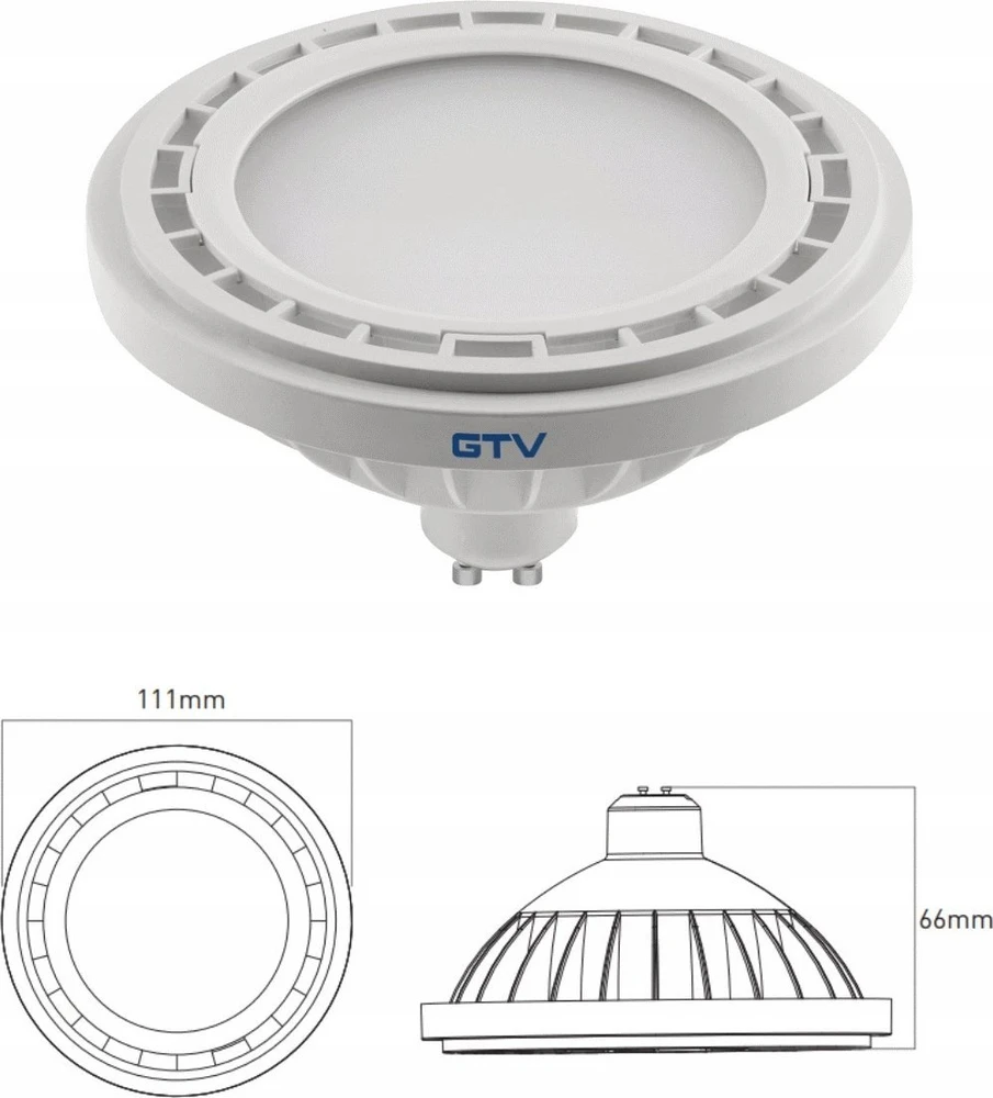 GTV LED lemputė Gtv LD-ES111NW13W120-00 12,5W GU10 ES111 4000K 1250lm