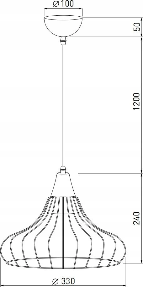 Pakabinamas šviestuvas GTV Lubinis šviestuvas LOTTE,2622,AC220-240V,50/60Hz,1*E27, IP20, Skersmuo 33 CM, viengubas, j