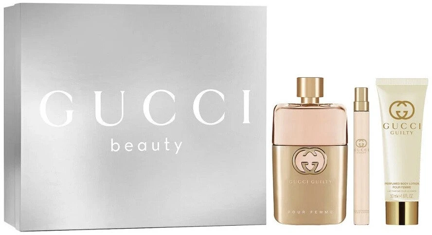 Rinkinys Gucci Guilty EDP, 90 ml Mini, 10 ml Body, 50 ml@