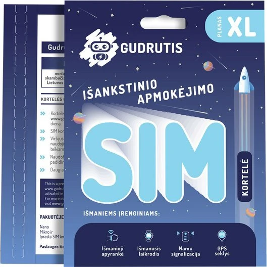 KORTELĖ IŠANKS APMOKĖJIM GUDRUTIS SIMXL