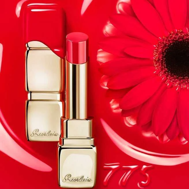 Guerlain Kiss Kiss Shine Bloom lūpų dažai, spalva - 775 Poppy Kiss