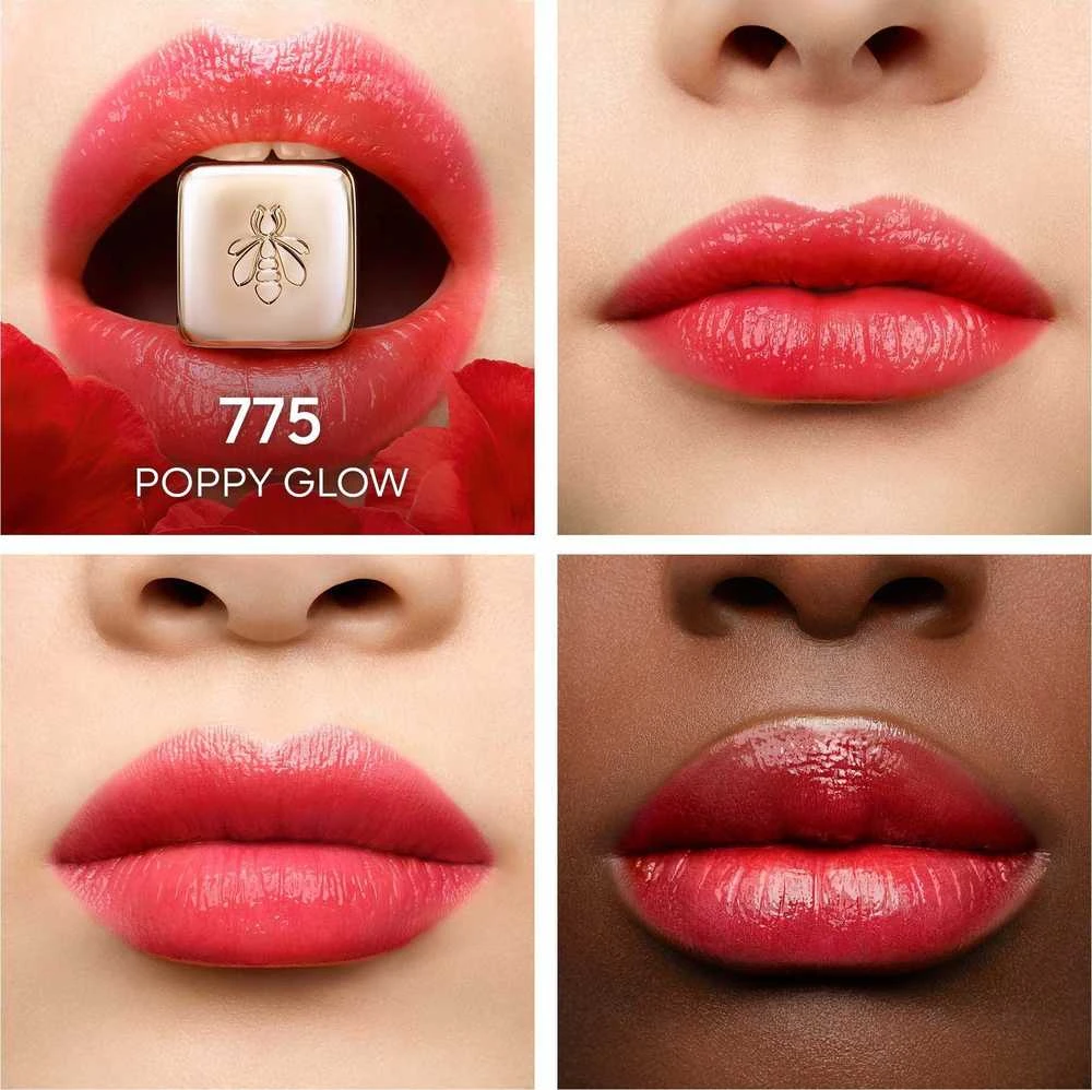 Guerlain Kiss Kiss Bee Glow lūpų balzamas, spalva - 775 Poppy Glow