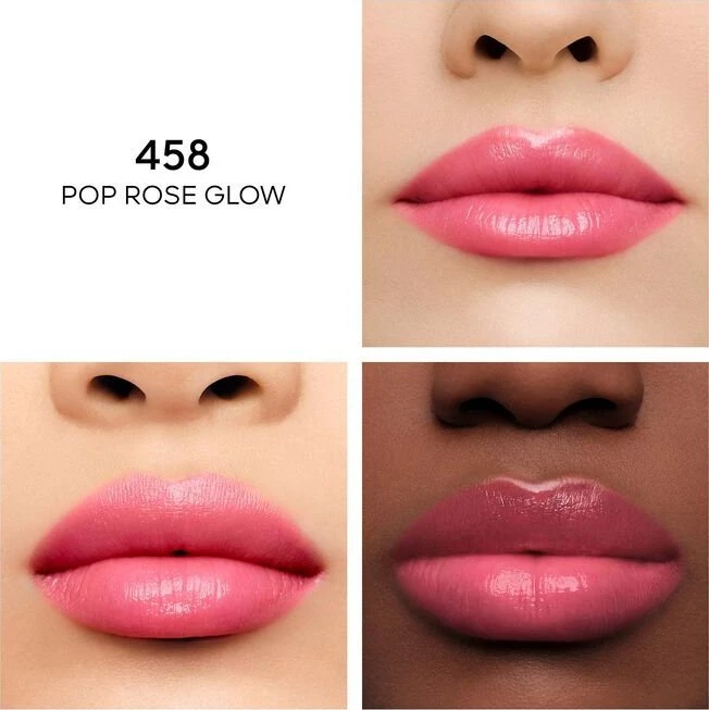 Guerlain Kisskiss Bee Glow atkuriantis lūpų balzamas 458-Pop Rose Glow, 49 g