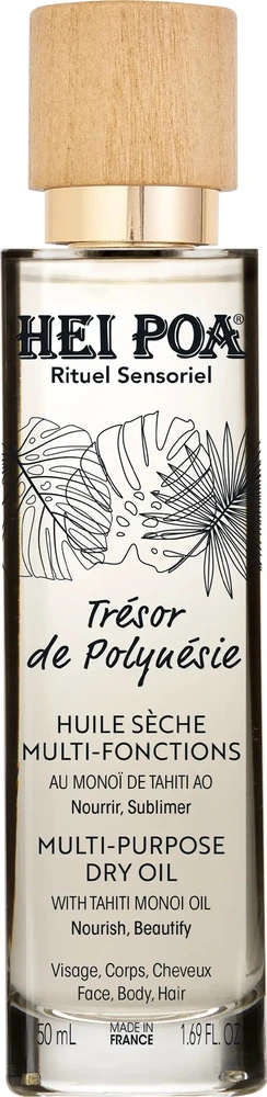 Hei Poa Tresor De Polynesie Monoi aliejus maitinantis sausas kūno aliejus, 50 ml