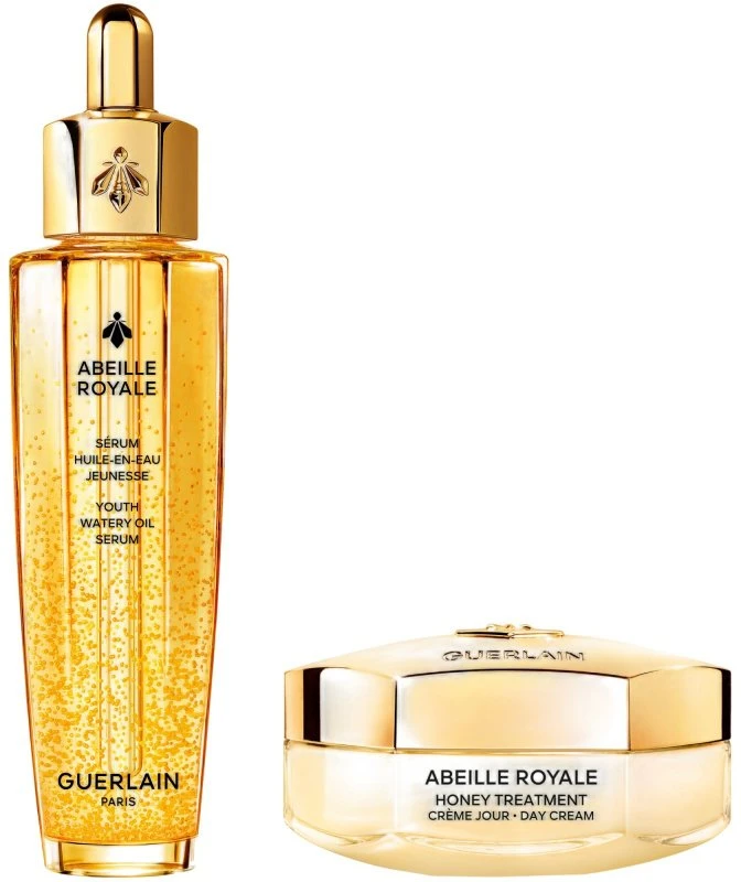 Guerlain Set : Abeille Royale, Honey, Age-Defying, Day, Kremas, For Face, 50 ml + Abeille Royale Youth Watery Oil, Repairing, Daily, Serum, For Face, 50 ml For Women