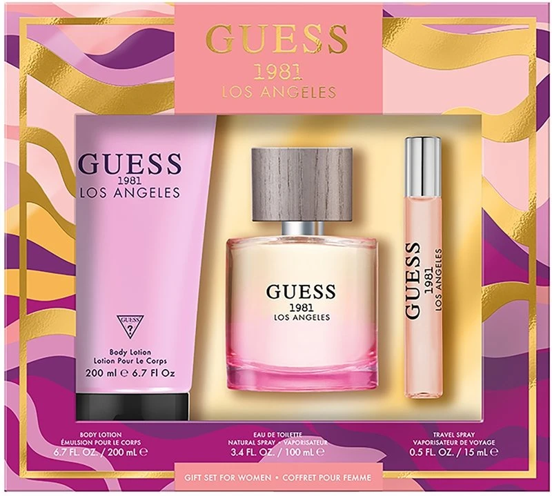 GUESS Guess 1981 Los Angeles EDT rinkinys moterims (EDT 100 ml + Losjonas kūnui 200 ml + EDT 15 ml)