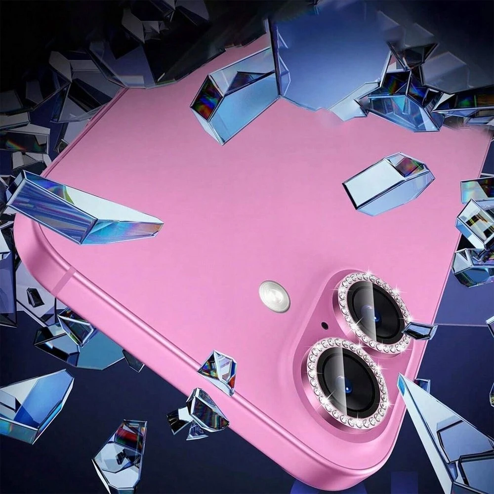 Guess Fixed Glliter lešio apsauga Apple iPhone 16/16 Plus Rožinė