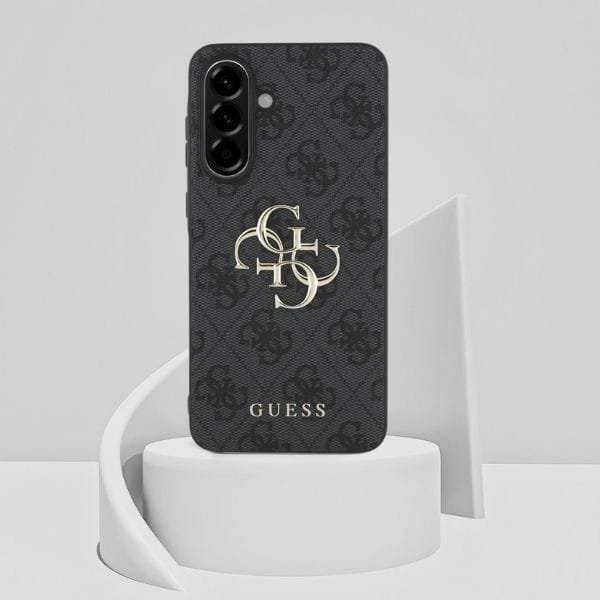 GUESS dėklas skirtas Samsung Galaxy A36 GUHCSA364GMGGR (4G PU Big Logo) juodos spalvos