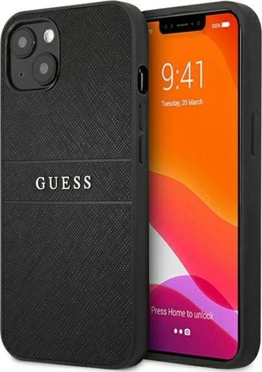 Guess telefono dėklas iPhone 13 Mini, juodas