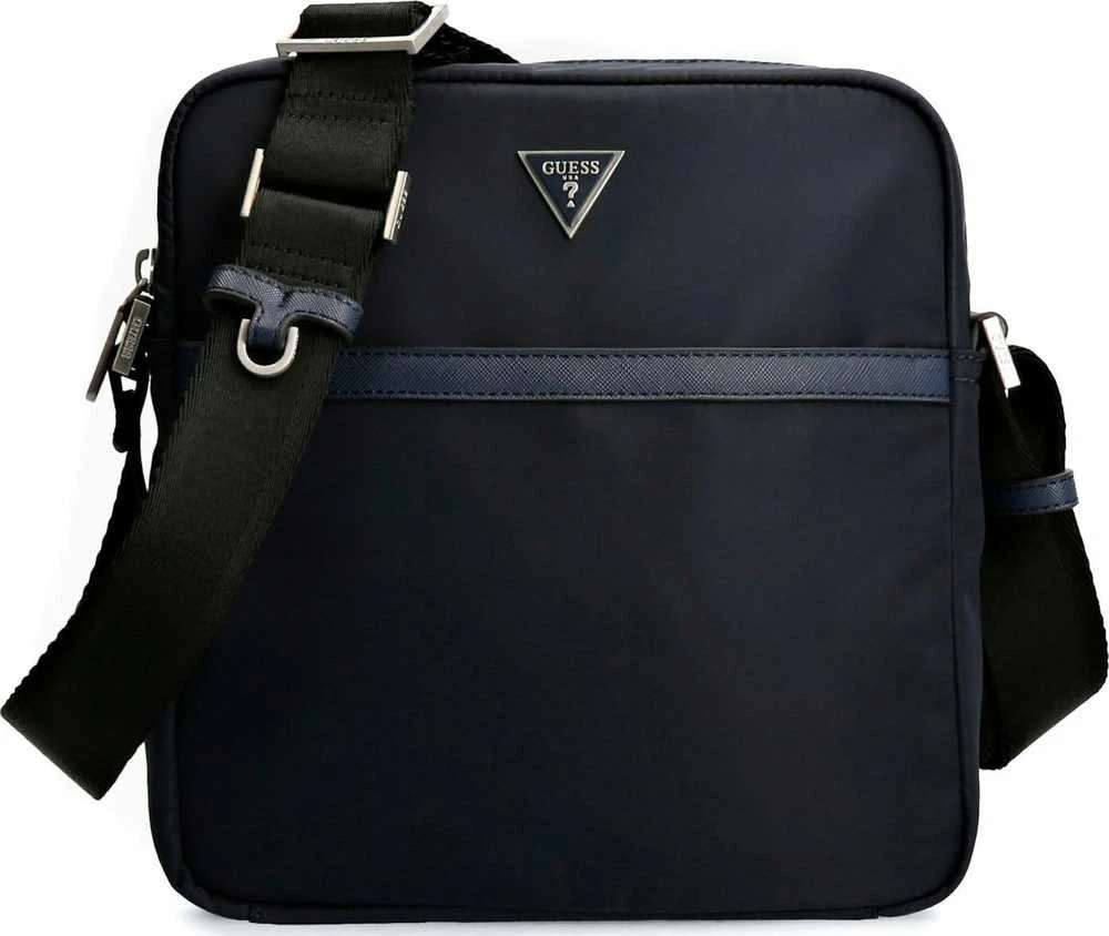 Guess, Certosa, Tekstilinė rankinė per petį, Mėlyna, HMECRNP2258BLU, 22,5 x 23 x 6 cm, Vyrams