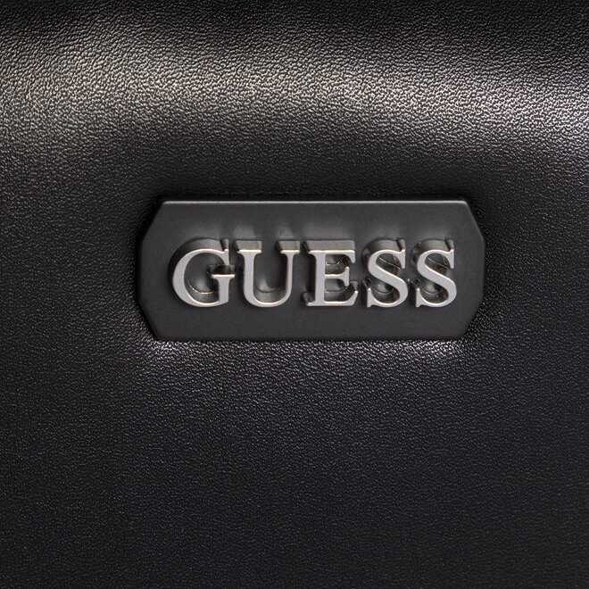 Guess, Dan, dokumentų dėklas, odinis krepšys per petį, juodas, mini, vyrams
