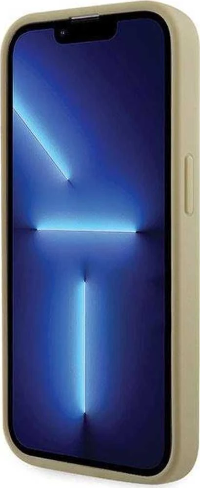 Guess GUHCP14LHDGTPD Apple iPhone 14 Pro 6.1″auksinis kietas dėklas Rhinestone Triangle