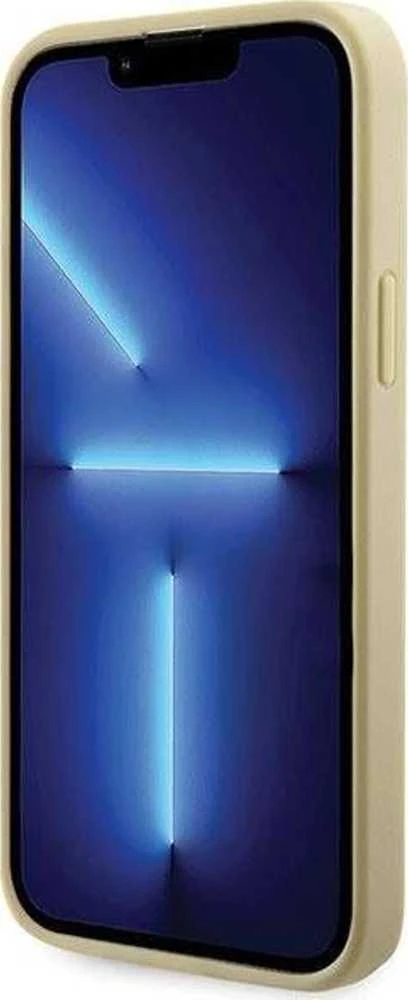Guess GUHCP14MHDGTPD Apple iPhone 14 Plus/ 15 Plus 6.7″auksinis kietas dėklas Rhinestone Triangle