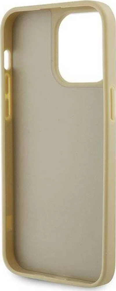 Guess telefono dėklas iPhone 14 Pro Max 6,7 GUHCP14XHDGTPD auksinis dėklas Rhinestone Triangle