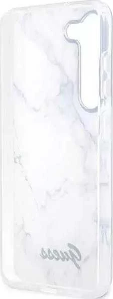 Guess telefono dėklas, skirtas Samsung Galaxy S23 Plus GUHCS23MPCUMAH baltos spalvos HC PU/TPU Marble