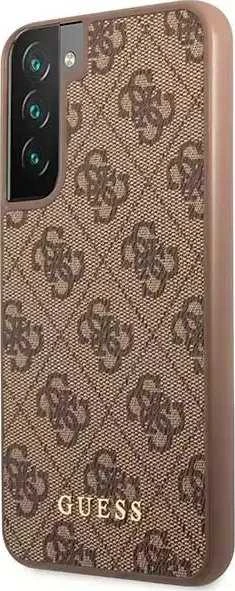Guess GUHCS23SG4GFBR S23 S911 rudos spalvos kietas dėklas 4G Metal Gold Logo