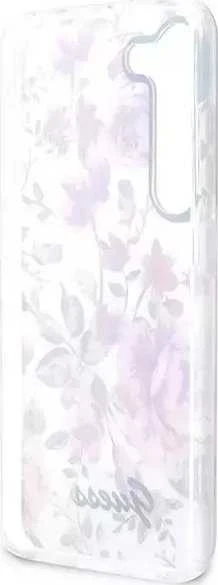 Guess GUHCS23SHCFWST S23 S911 baltos spalvos kietas dėklas Flower Collection