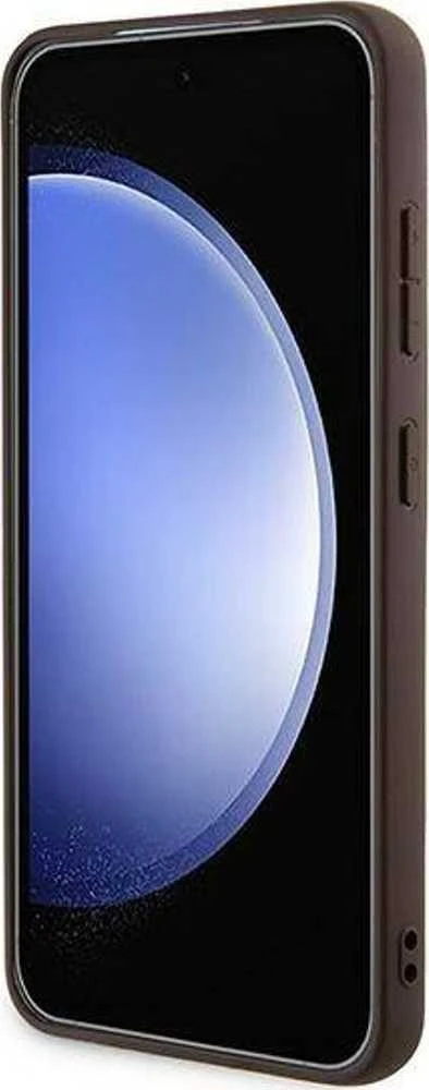 Samsung Galaxy S24 Guess dėklas 4G Metal Gold Logo (GUHCS24SG4GFBR) rudos spalvos
