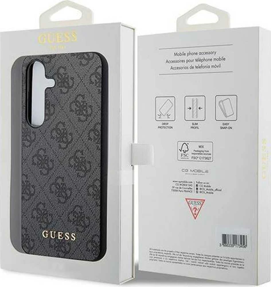Samsung Galaxy S24 Guess dėklas 4G Metal Gold Logo (GUHCS24SG4GFGR) juodos spalvos