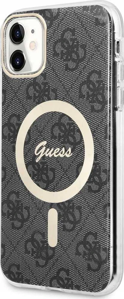 Dėklas GUESS GUHMN61H4STK IPHONE 11 6.1 "Juodas/Juodas HARDCASE 4G MAGSAFE