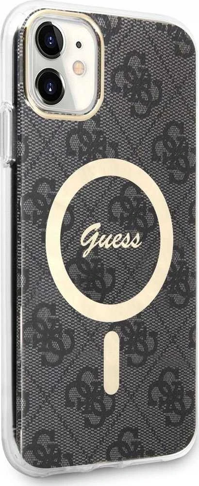 Dėklas GUESS GUHMN61H4STK IPHONE 11 6.1 "Juodas/Juodas HARDCASE 4G MAGSAFE