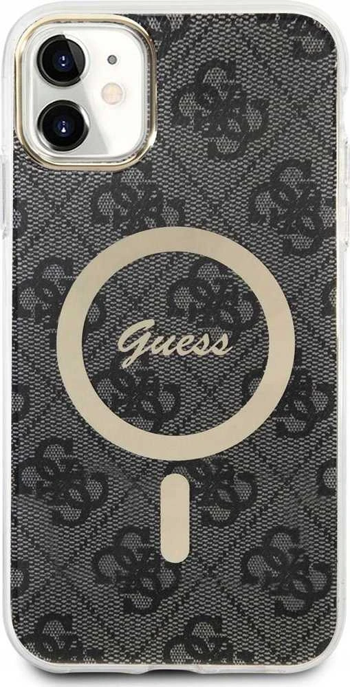 Dėklas GUESS GUHMN61H4STK IPHONE 11 6.1 "Juodas/Juodas HARDCASE 4G MAGSAFE