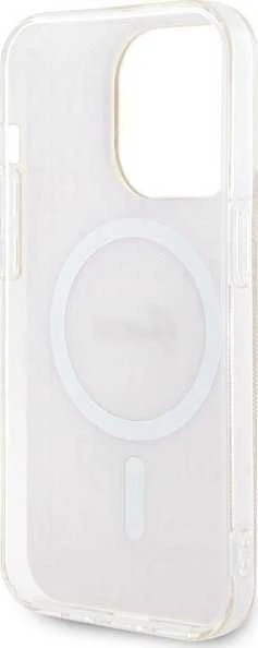 Guess GUHMP14LH4STP Apple iPhone 14 Pro 6.1″ rožinės spalvos kietas dėklas 4G MagSafe