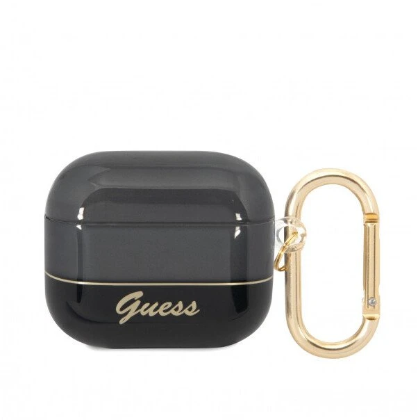 Case for headphones Guess Apple AirPods 3 Translucent Case Juodas