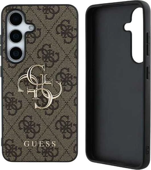 Guess Big 4G Logo Classic Logo Samsung Galaxy S25 dėklas telefonui rudos spalvos