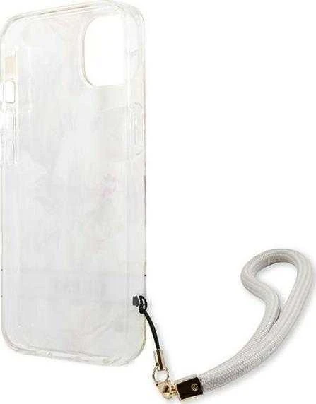 Dėklas Guess GUHCP13SHFLSU Apple iPhone 13 mini 5,4″ violetinė hardcase Flower Strap