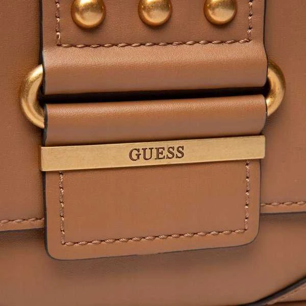 Guess, Greta, poliuretano tekstilinis krepšys per petį, konjako spalvos, hwvb81 29210, 16 x 29 x 5,3 cm, moterims
