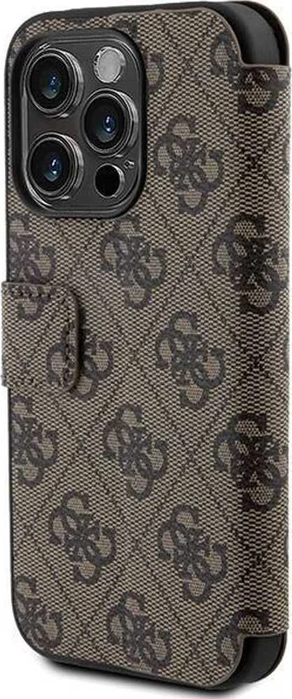 Dėklas Guess GUBKP15L4GMGBR Apple iPhone 15 Pro 6.1″ ora knyga 4G metalinis logotipas