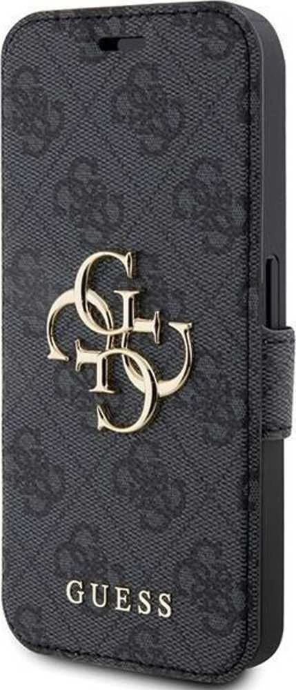 Dėklas Guess GUBKP15L4GMGGR Apple iPhone 15 Pro 6.1″ pilkos spalvos book 4G Metal Logo