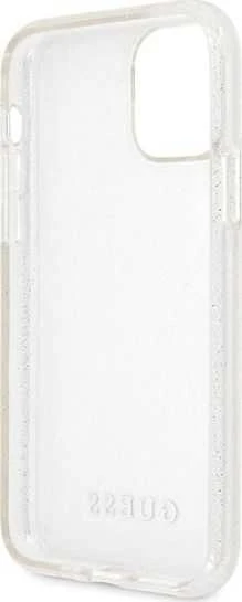 Dėklas GUESS HARD CASE GLITTER GUHCN58PCGLSI IPHONE 11 PRO Sidabrinis