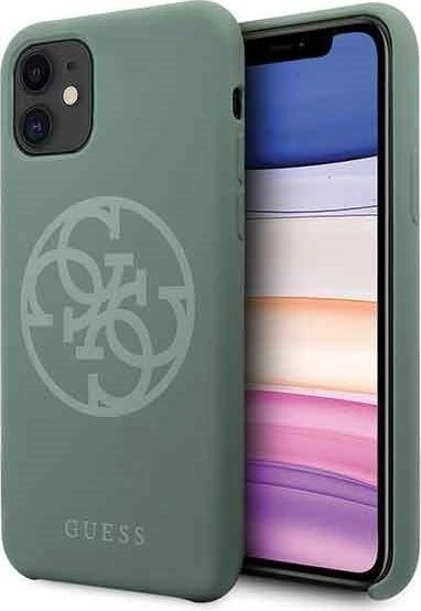 Dėklas GUESS HARD CASE SILICONE 4G TONE ON TONE GUHCN65LS4GKA IPHONE 11 PRO MAX KAKI