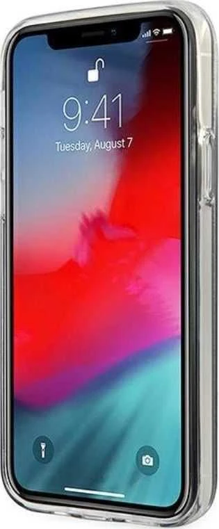 Apple iPhone 12 Mini Guess dėklas Glitter Gradient Script (GUHCP12SPCUGLSBL) mėlynos spalvos