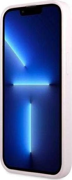 Dėklas Guess GUHCP13LPSASBPU iPhone 13 Pro / 13 6,1" purpurowy/violetinė Saffiano Hot Stamp & Metal Logo