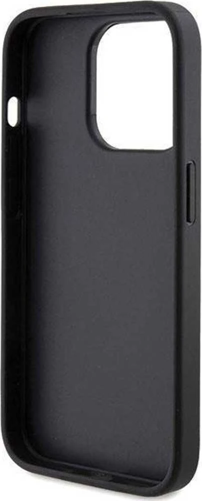 Dėklas GUESS GUHCP15LHG4SGK IPHONE 15 PRO 6.1 "Juodas/Juodas HARDCASE GLITTER SCRIPT BIG 4G