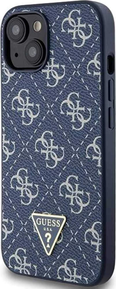 Guess GUHCP15MPG4GPB Apple iPhone 15 Plus / 14 Plus 6.7″ mėlynas kietas dėklas 4G Triangle Metal Logo