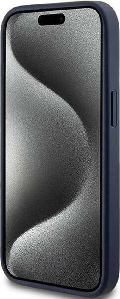 Guess GUHCP15MPG4GPB Apple iPhone 15 Plus / 14 Plus 6.7″ mėlynas kietas dėklas 4G Triangle Metal Logo
