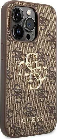 Dėklas GUESS GUHCP15X4GBBB IPHONE 15 PRO MAX 6.7 "BRONZE/BROWN HARDCASE 4G BIG METAL LOGO