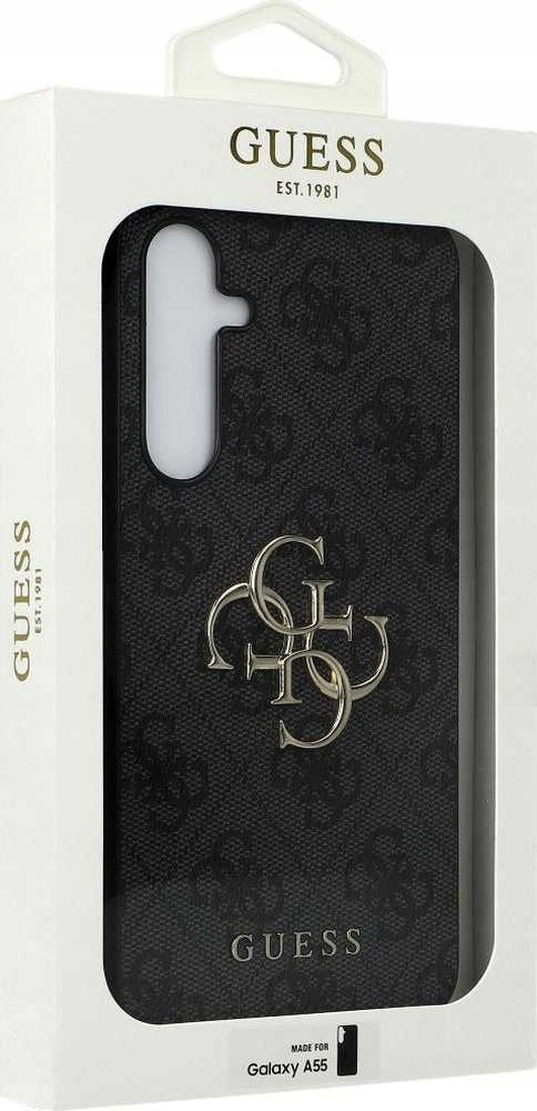 Guess 4G Big Metal Logo – dėklas skirtas samsung Galaxy A55 5G juodas